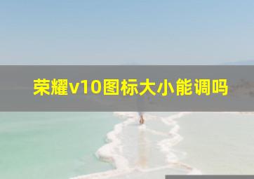 荣耀v10图标大小能调吗