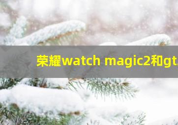 荣耀watch magic2和gt2