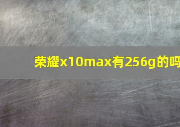 荣耀x10max有256g的吗