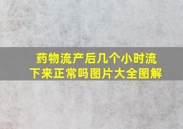 药物流产后几个小时流下来正常吗图片大全图解