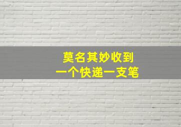 莫名其妙收到一个快递一支笔