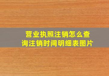 营业执照注销怎么查询注销时间明细表图片