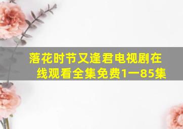 落花时节又逢君电视剧在线观看全集免费1一85集