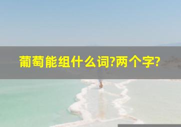 葡萄能组什么词?两个字?