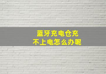 蓝牙充电仓充不上电怎么办呢