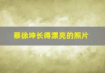 蔡徐坤长得漂亮的照片