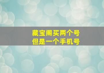 藏宝阁买两个号但是一个手机号