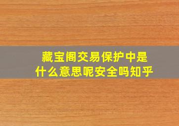 藏宝阁交易保护中是什么意思呢安全吗知乎