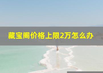 藏宝阁价格上限2万怎么办