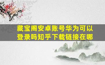 藏宝阁安卓账号华为可以登录吗知乎下载链接在哪