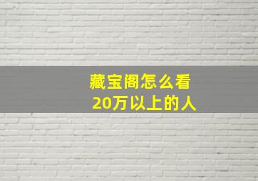 藏宝阁怎么看20万以上的人