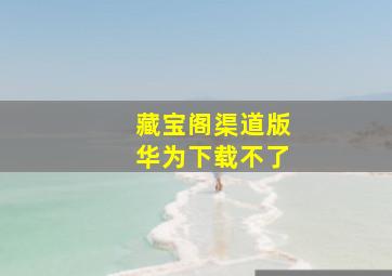 藏宝阁渠道版华为下载不了