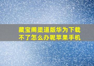 藏宝阁渠道版华为下载不了怎么办呢苹果手机