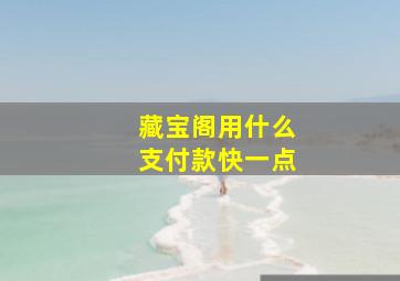 藏宝阁用什么支付款快一点