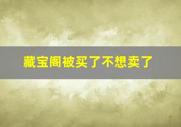 藏宝阁被买了不想卖了