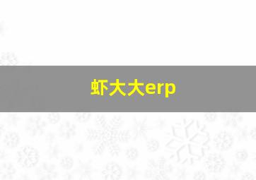 虾大大erp