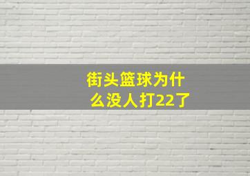 街头篮球为什么没人打22了