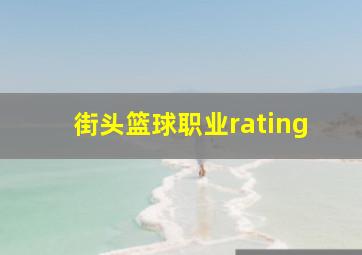 街头篮球职业rating