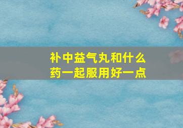 补中益气丸和什么药一起服用好一点