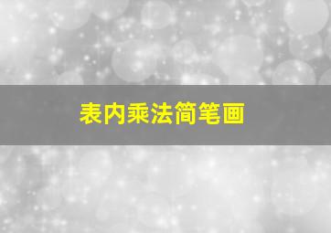 表内乘法简笔画