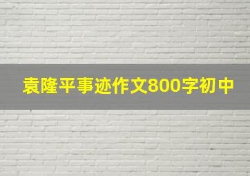 袁隆平事迹作文800字初中