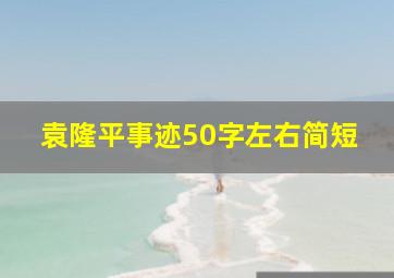 袁隆平事迹50字左右简短