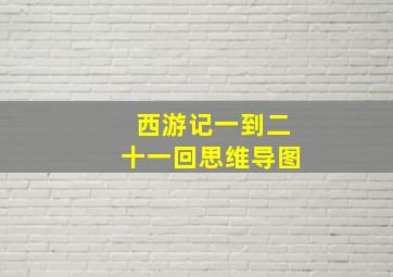 西游记一到二十一回思维导图