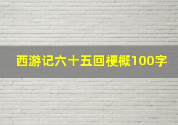 西游记六十五回梗概100字