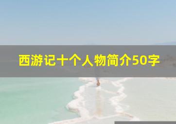 西游记十个人物简介50字