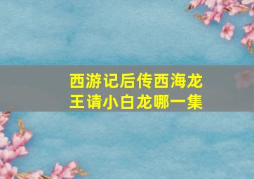 西游记后传西海龙王请小白龙哪一集