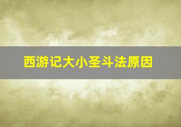 西游记大小圣斗法原因