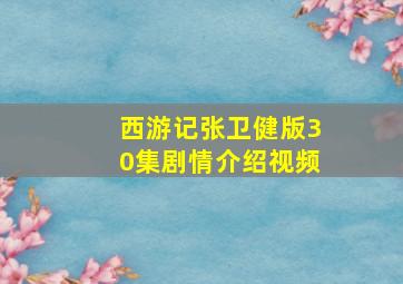 西游记张卫健版30集剧情介绍视频