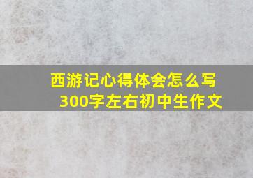 西游记心得体会怎么写300字左右初中生作文