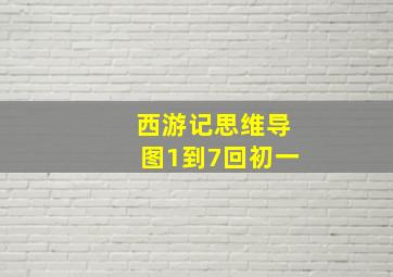 西游记思维导图1到7回初一