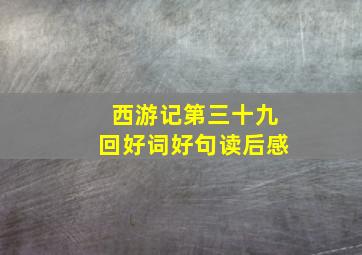 西游记第三十九回好词好句读后感