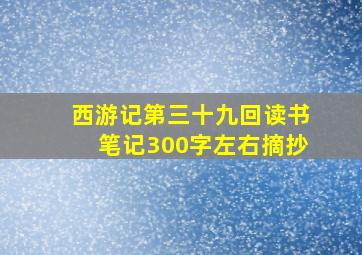 西游记第三十九回读书笔记300字左右摘抄