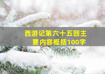 西游记第六十五回主要内容概括100字