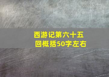 西游记第六十五回概括50字左右