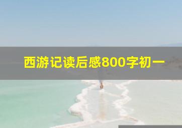 西游记读后感800字初一