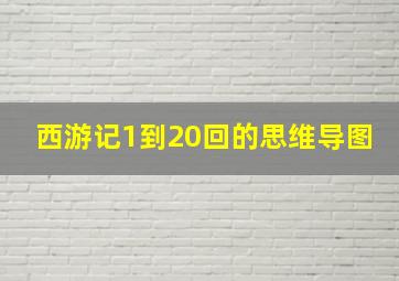 西游记1到20回的思维导图