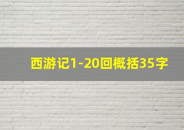 西游记1-20回概括35字