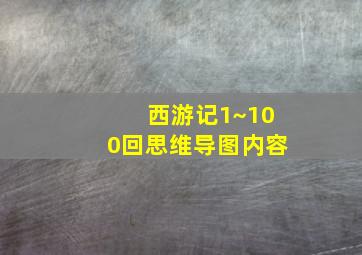 西游记1~100回思维导图内容