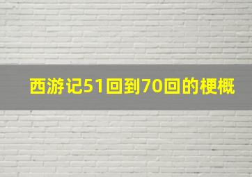 西游记51回到70回的梗概