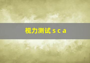 视力测试 s c a