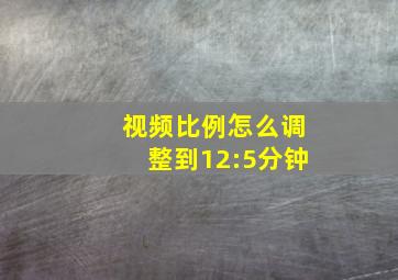 视频比例怎么调整到12:5分钟