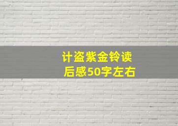 计盗紫金铃读后感50字左右