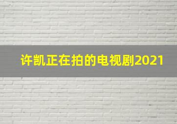 许凯正在拍的电视剧2021