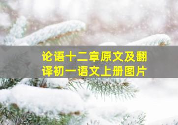 论语十二章原文及翻译初一语文上册图片