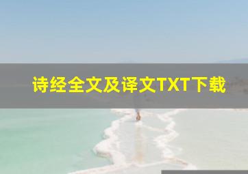 诗经全文及译文TXT下载