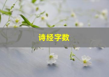 诗经字数